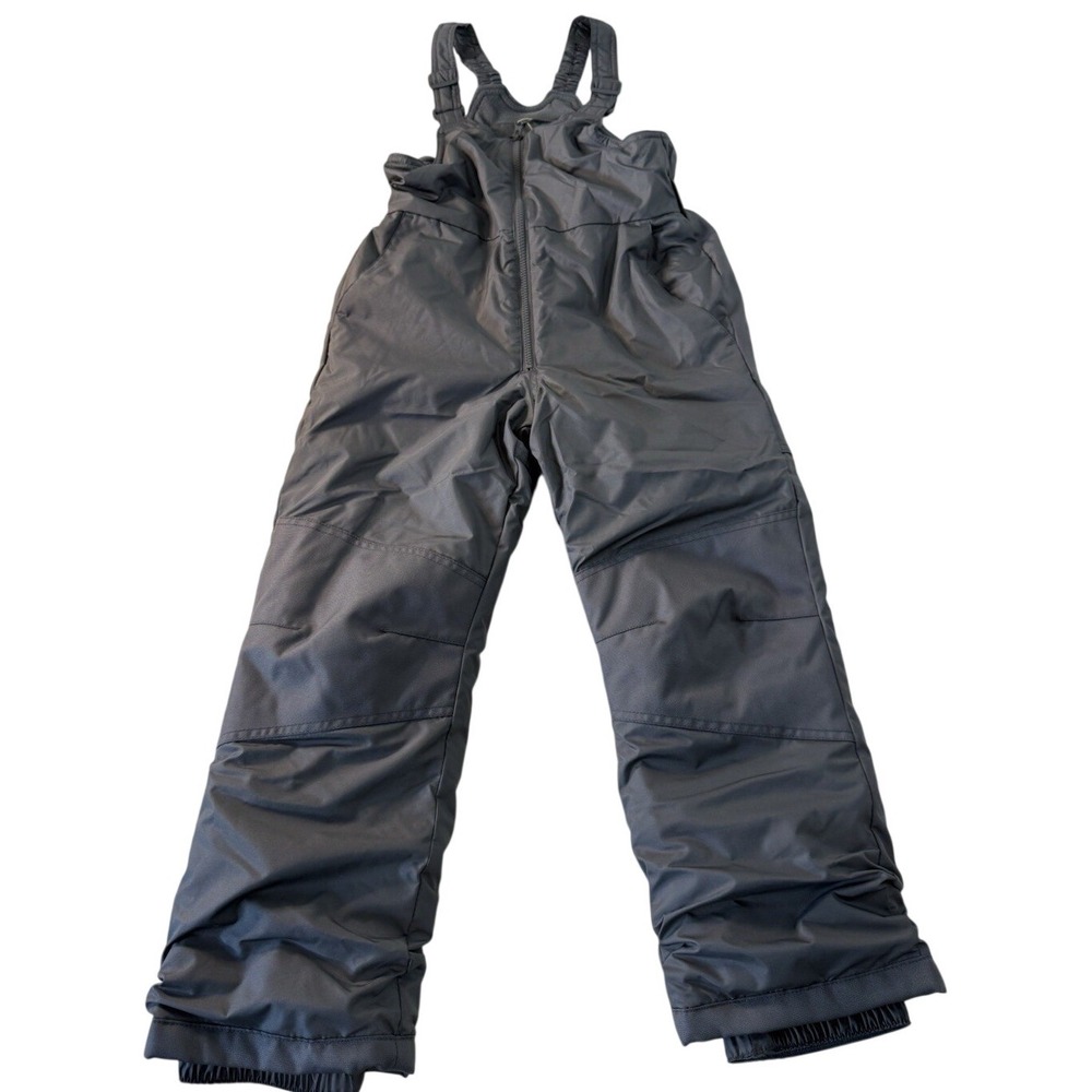 All in Motion Gray Snow Bib Pants Medium Unisex Kids Insulated Water Resistant